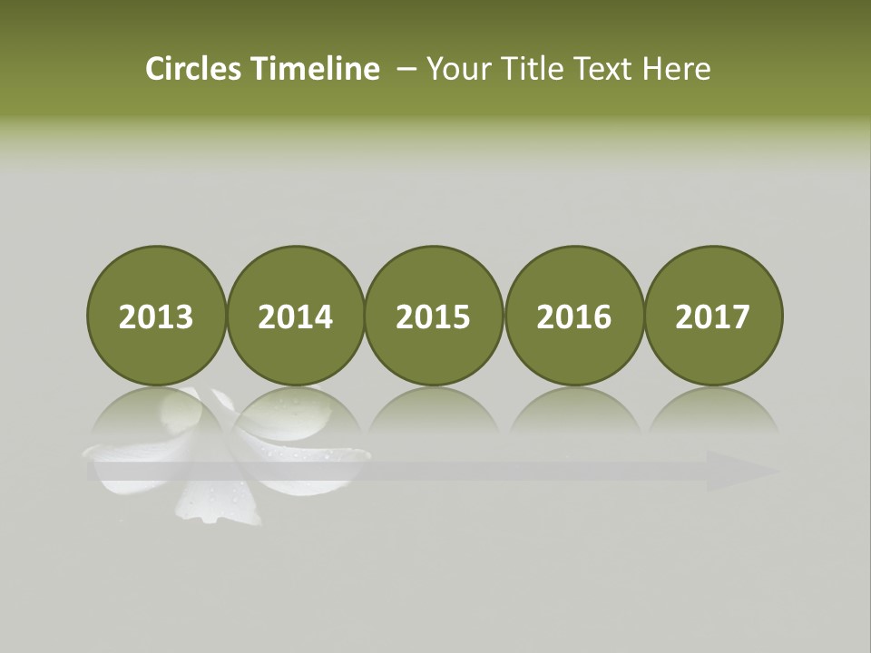 A White Flower Sitting On Top Of A Black Surface PowerPoint Template