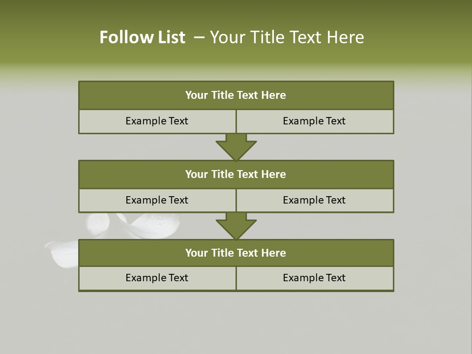A White Flower Sitting On Top Of A Black Surface PowerPoint Template