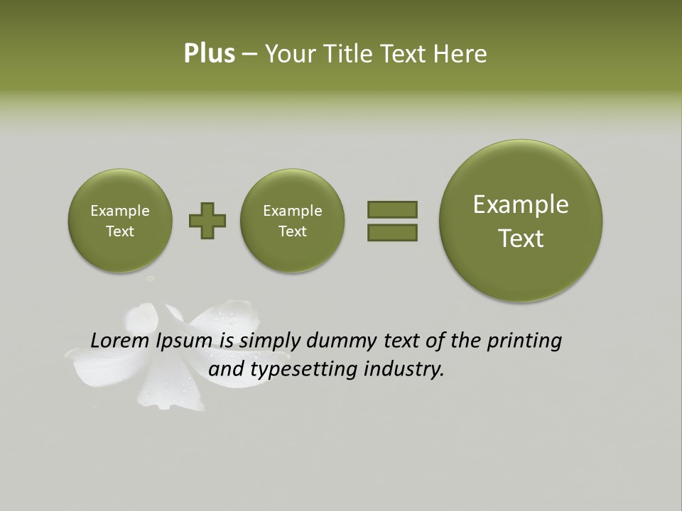 A White Flower Sitting On Top Of A Black Surface PowerPoint Template