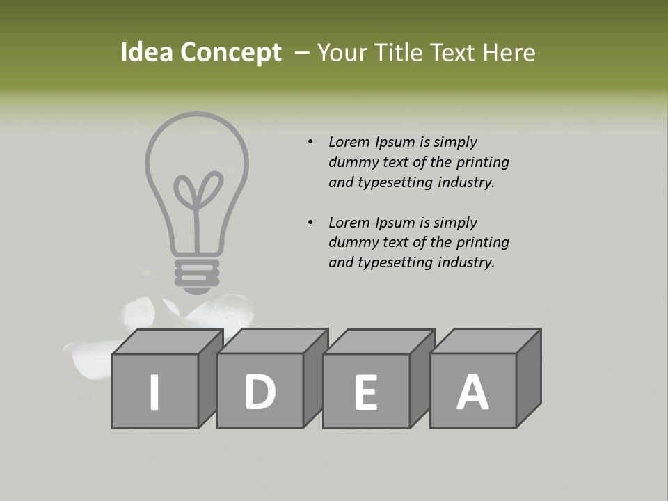 A White Flower Sitting On Top Of A Black Surface PowerPoint Template