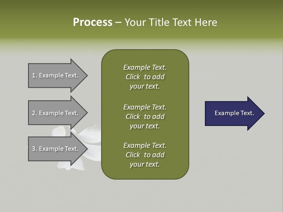 A White Flower Sitting On Top Of A Black Surface PowerPoint Template