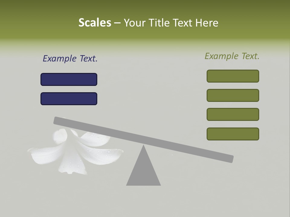 A White Flower Sitting On Top Of A Black Surface PowerPoint Template