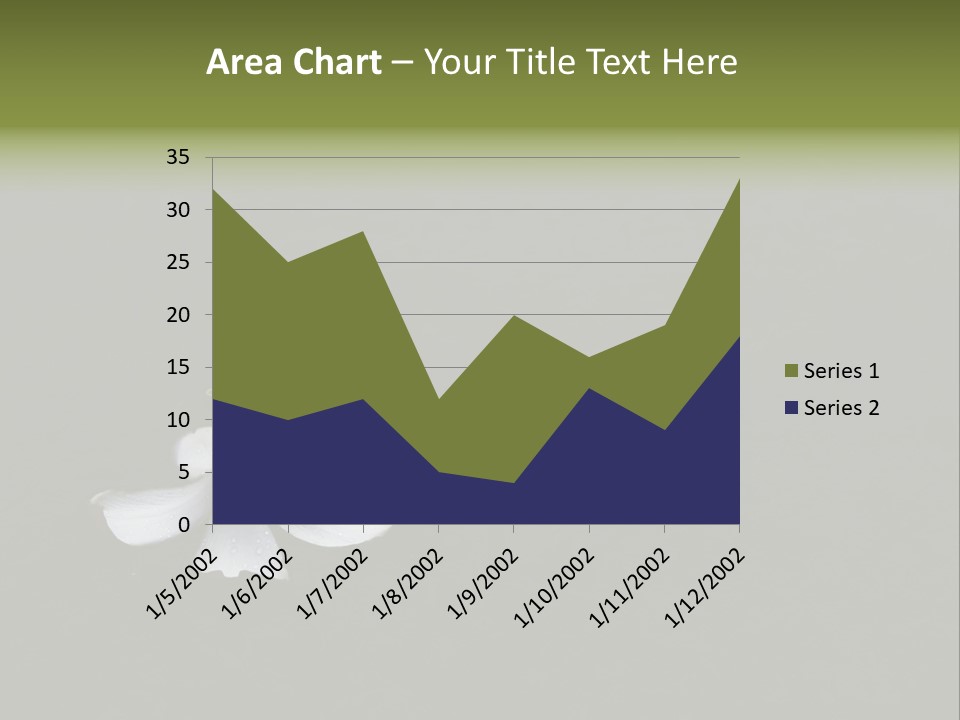 A White Flower Sitting On Top Of A Black Surface PowerPoint Template