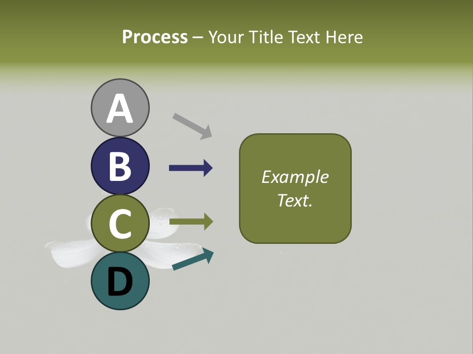 A White Flower Sitting On Top Of A Black Surface PowerPoint Template
