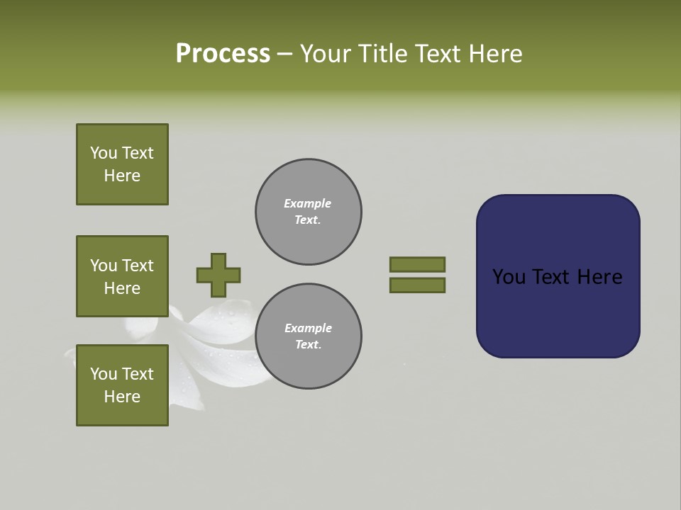A White Flower Sitting On Top Of A Black Surface PowerPoint Template