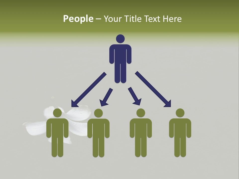 A White Flower Sitting On Top Of A Black Surface PowerPoint Template