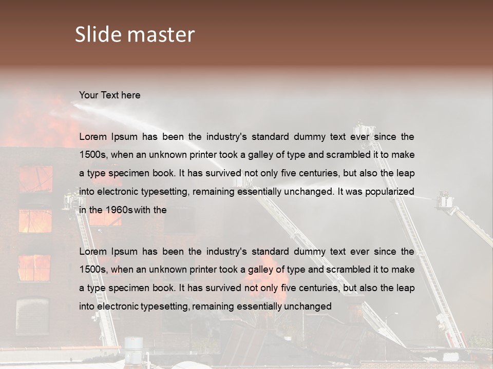 Big Vehicle Fire PowerPoint Template