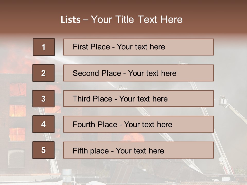 Big Vehicle Fire PowerPoint Template