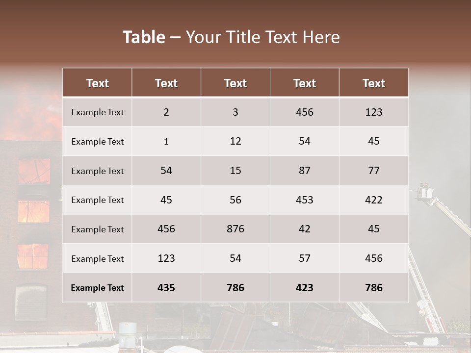 Big Vehicle Fire PowerPoint Template