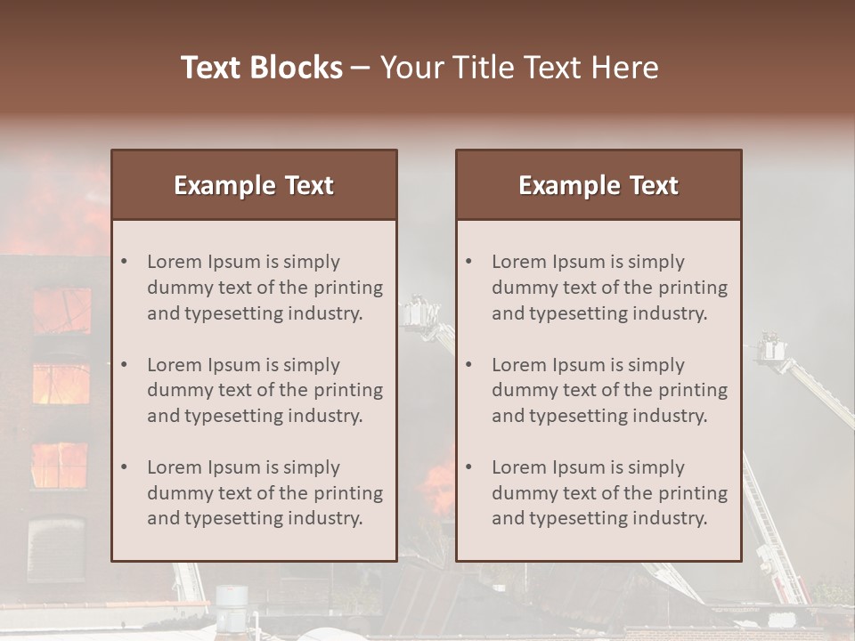 Big Vehicle Fire PowerPoint Template