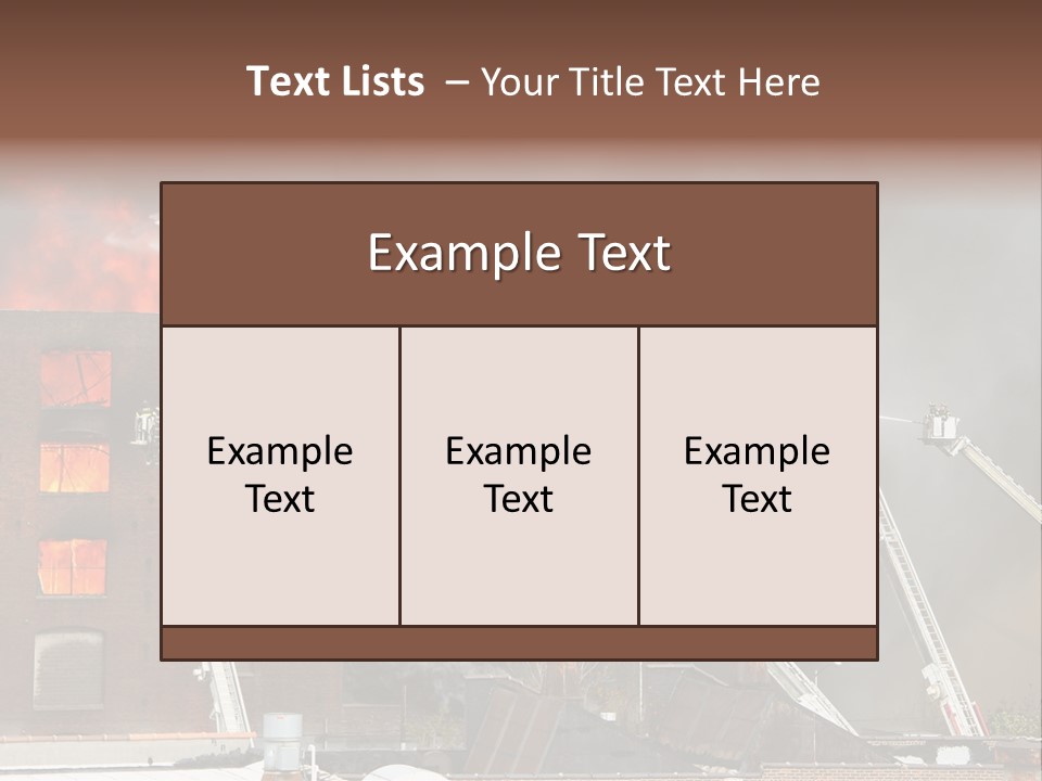 Big Vehicle Fire PowerPoint Template