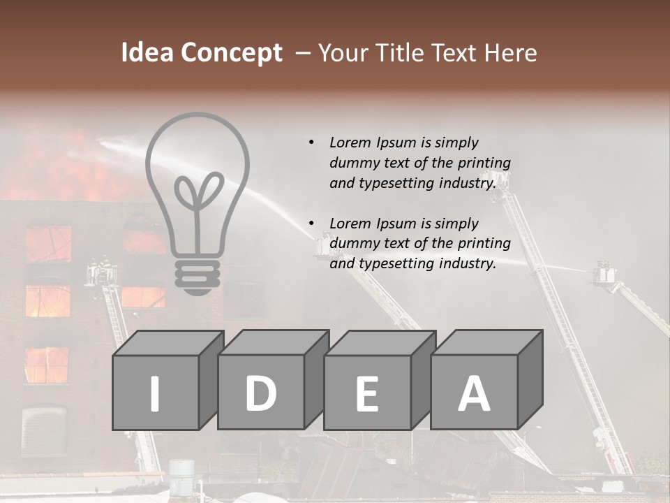 Big Vehicle Fire PowerPoint Template