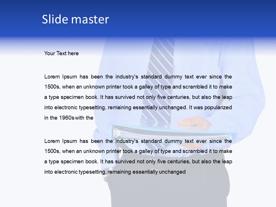 Business Folder Businessman PowerPoint Template