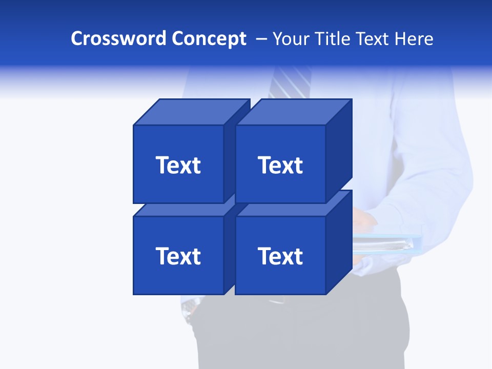 Business Folder Businessman PowerPoint Template