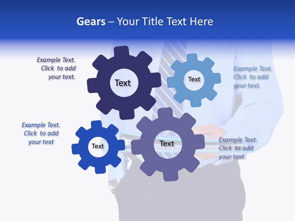 Business Folder Businessman PowerPoint Template