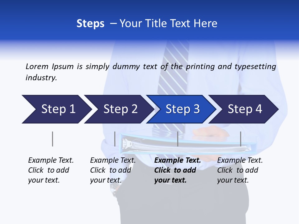 Business Folder Businessman PowerPoint Template