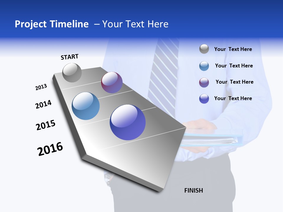 Business Folder Businessman PowerPoint Template