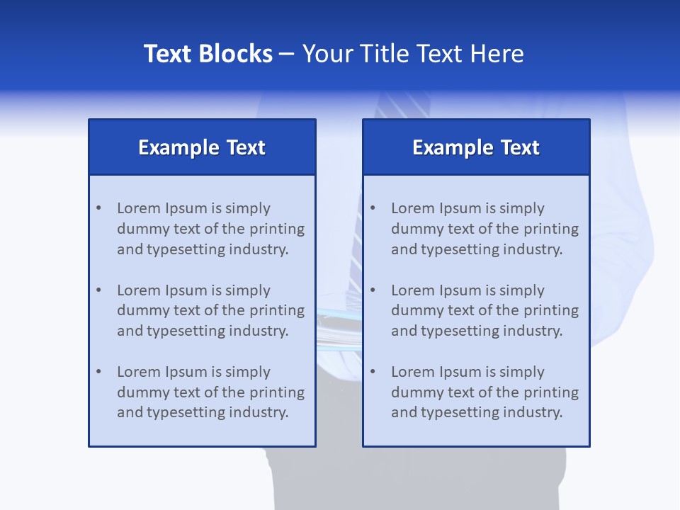 Business Folder Businessman PowerPoint Template