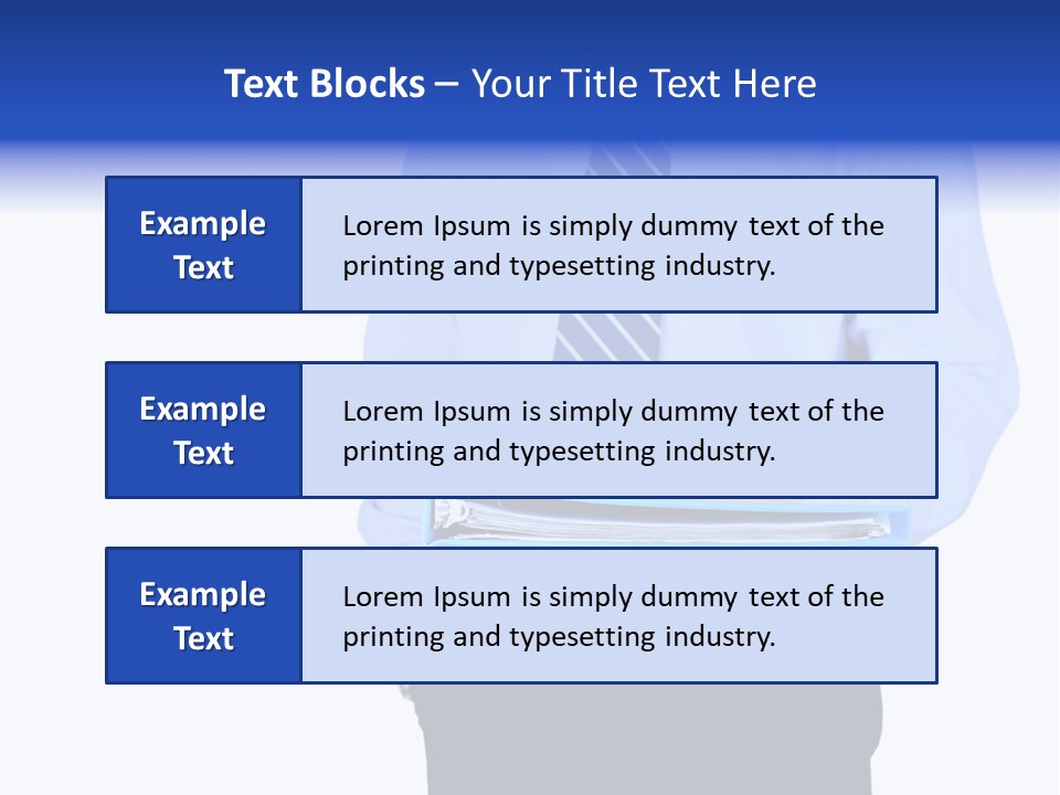 Business Folder Businessman PowerPoint Template