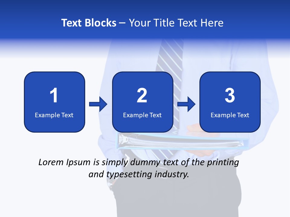 Business Folder Businessman PowerPoint Template