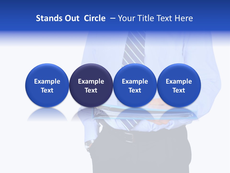 Business Folder Businessman PowerPoint Template