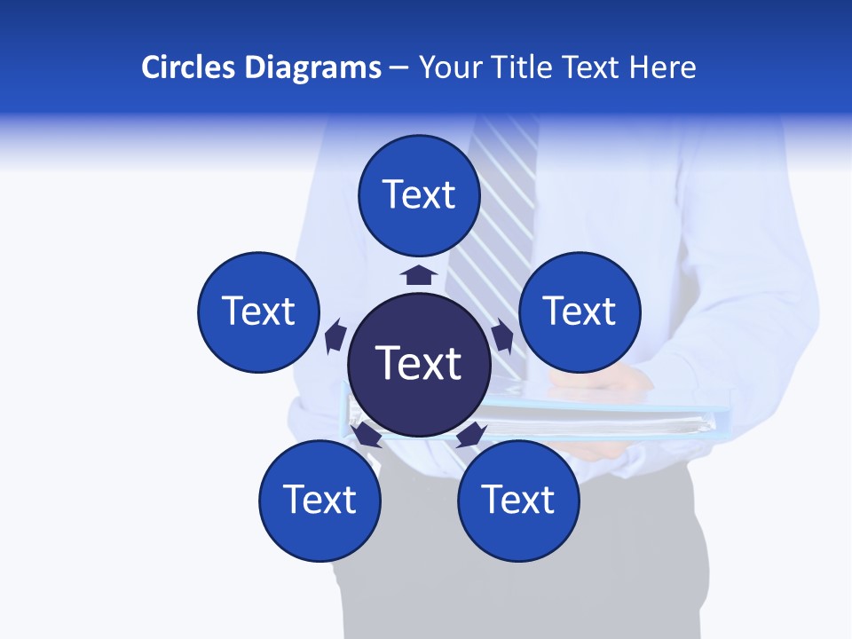 Business Folder Businessman PowerPoint Template