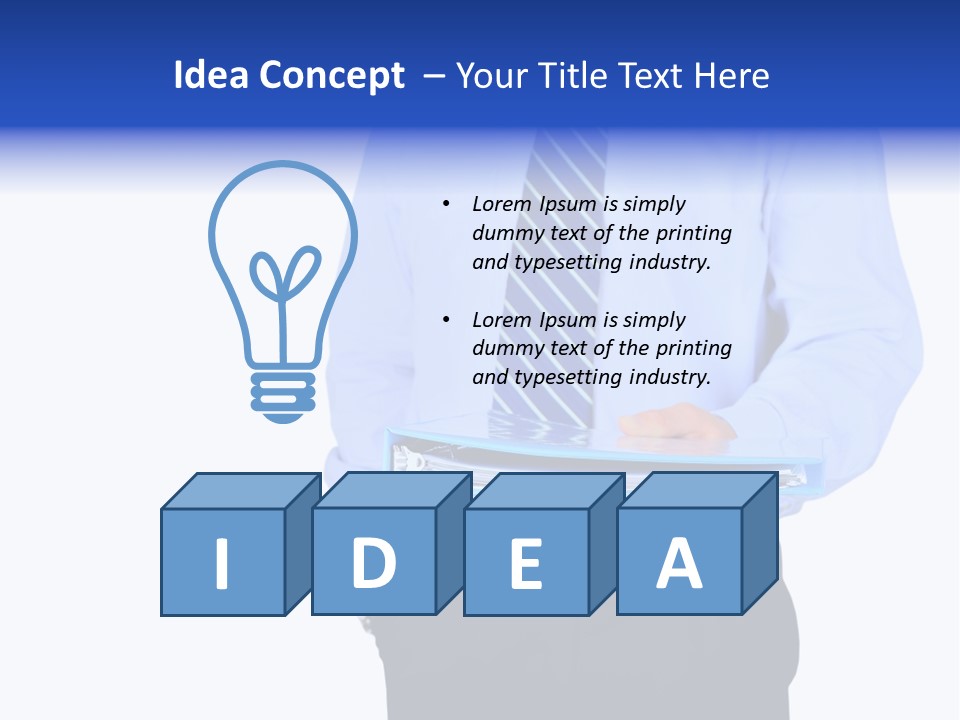 Business Folder Businessman PowerPoint Template