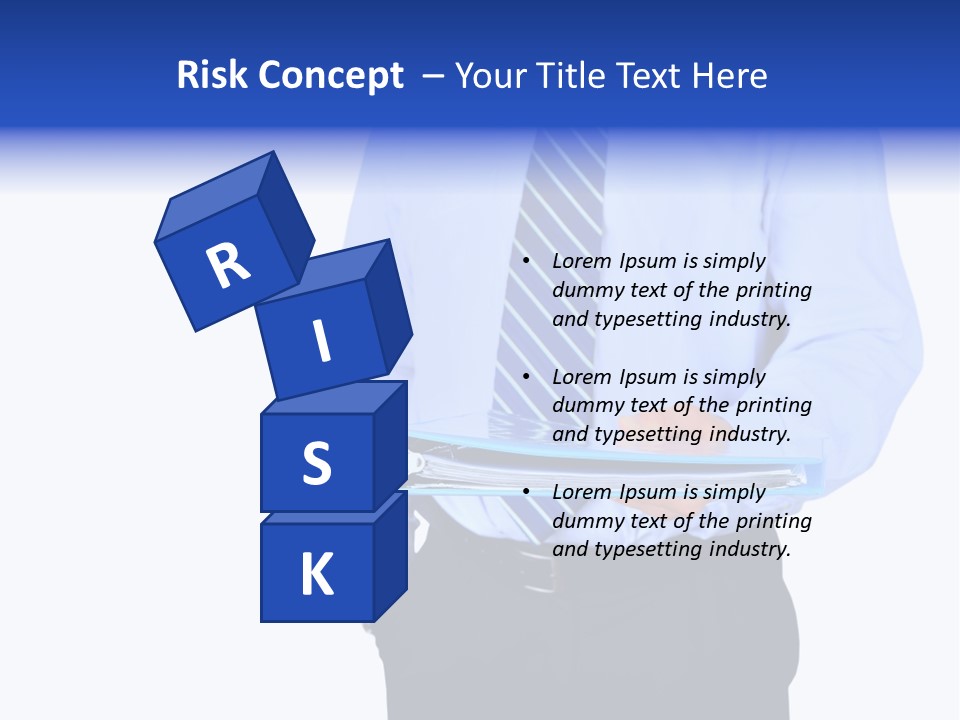 Business Folder Businessman PowerPoint Template