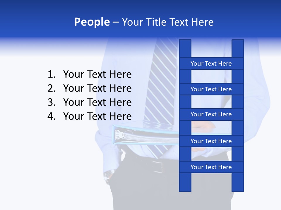 Business Folder Businessman PowerPoint Template