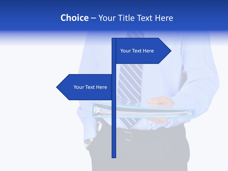 Business Folder Businessman PowerPoint Template