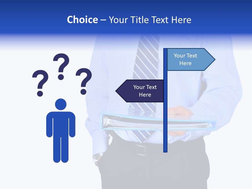 Business Folder Businessman PowerPoint Template