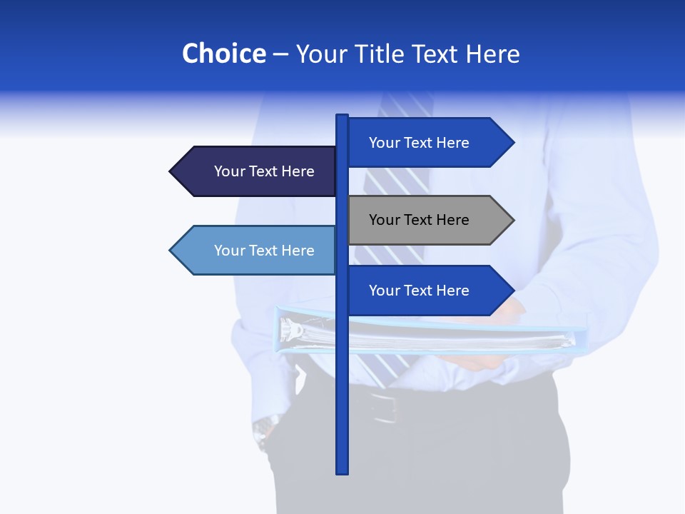 Business Folder Businessman PowerPoint Template