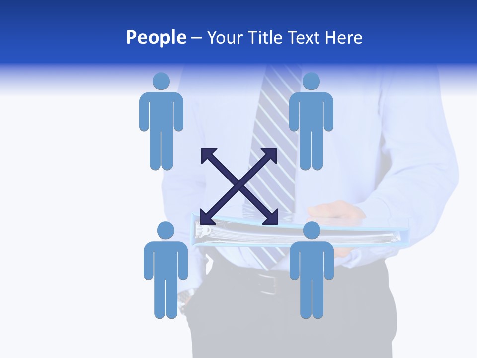 Business Folder Businessman PowerPoint Template