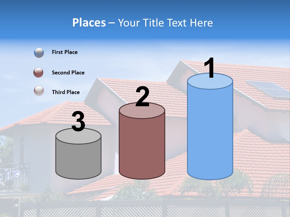 A House With A Solar Panel On The Roof PowerPoint Template