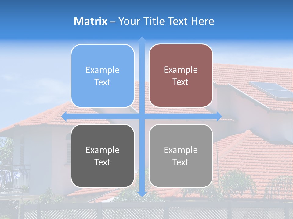 A House With A Solar Panel On The Roof PowerPoint Template