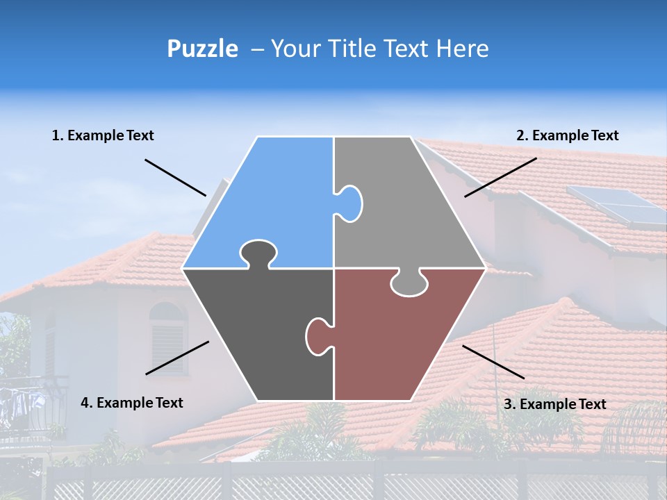 A House With A Solar Panel On The Roof PowerPoint Template