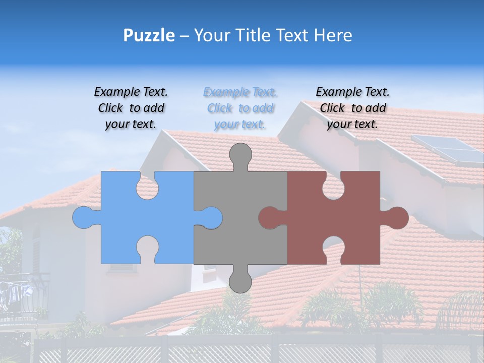 A House With A Solar Panel On The Roof PowerPoint Template