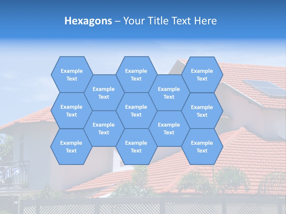 A House With A Solar Panel On The Roof PowerPoint Template