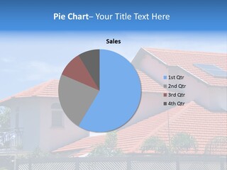 A House With A Solar Panel On The Roof PowerPoint Template