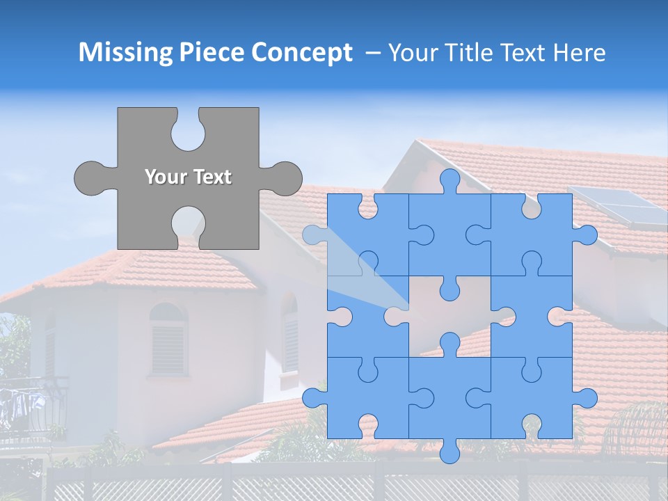 A House With A Solar Panel On The Roof PowerPoint Template