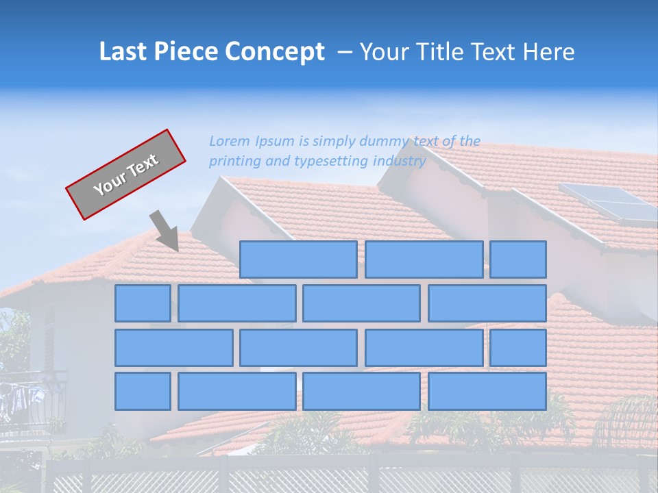 A House With A Solar Panel On The Roof PowerPoint Template