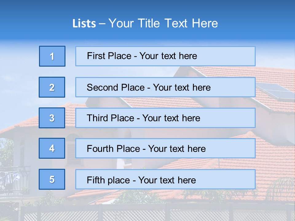 A House With A Solar Panel On The Roof PowerPoint Template