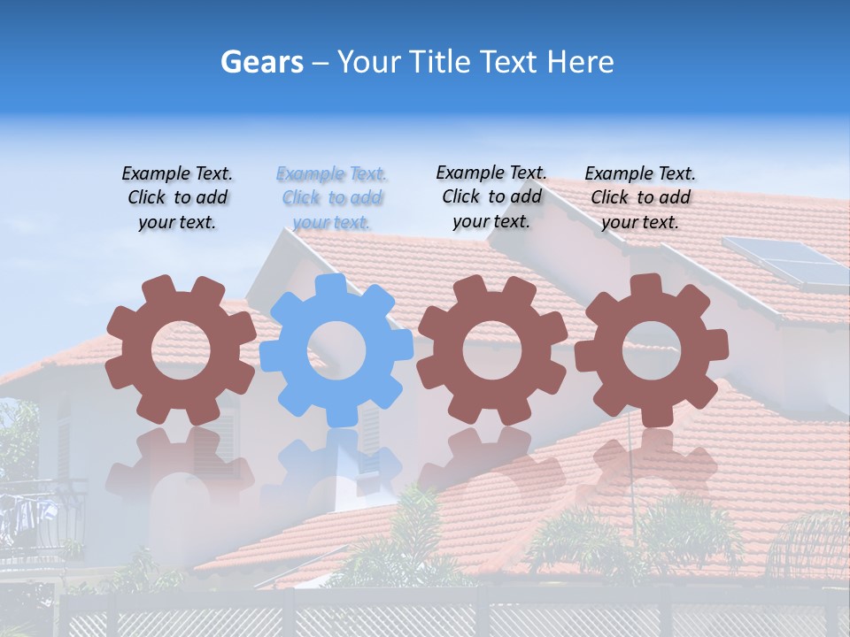 A House With A Solar Panel On The Roof PowerPoint Template