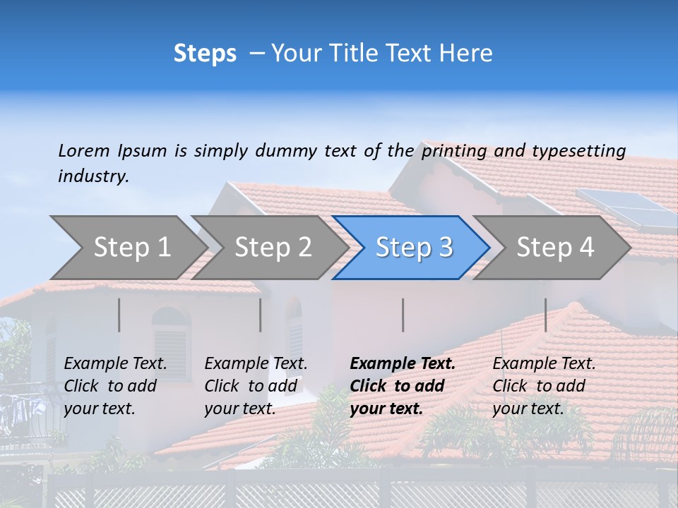 A House With A Solar Panel On The Roof PowerPoint Template