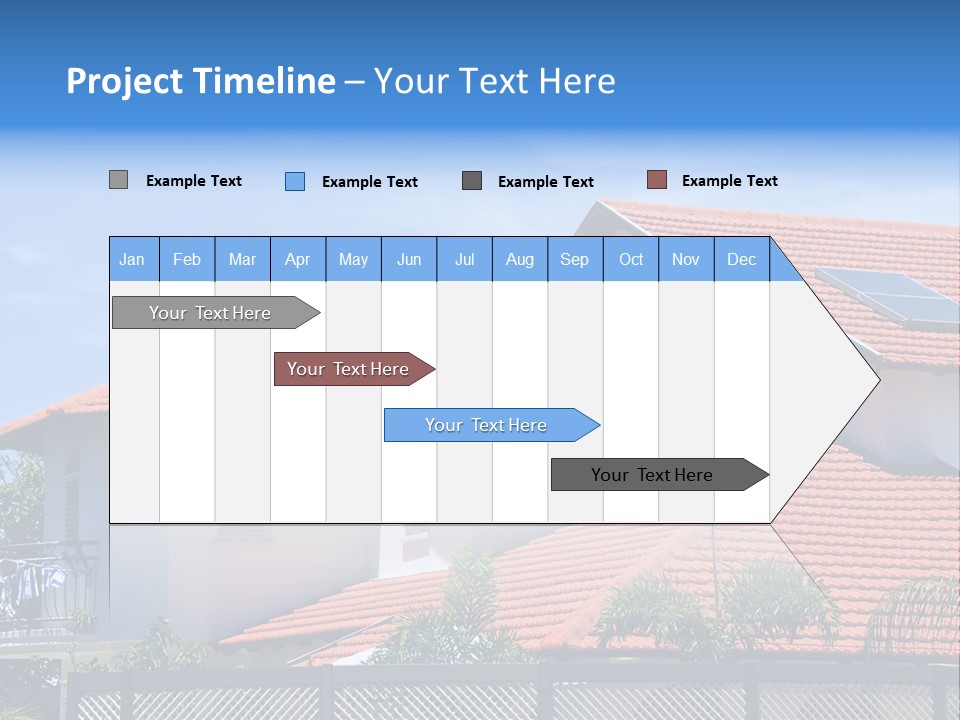A House With A Solar Panel On The Roof PowerPoint Template