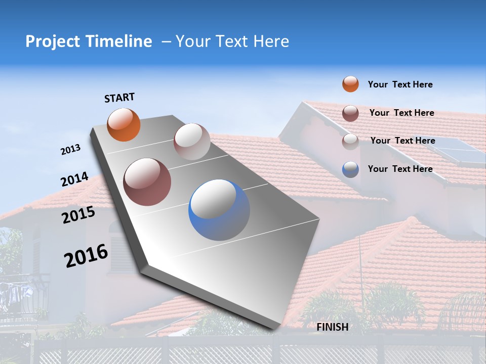 A House With A Solar Panel On The Roof PowerPoint Template