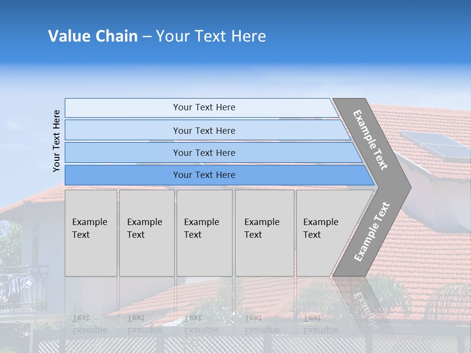 A House With A Solar Panel On The Roof PowerPoint Template