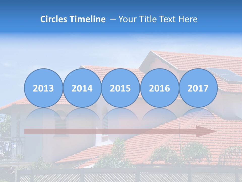 A House With A Solar Panel On The Roof PowerPoint Template