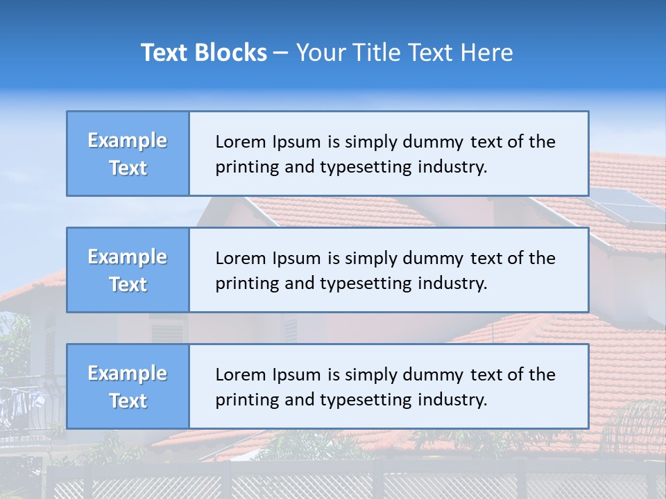 A House With A Solar Panel On The Roof PowerPoint Template