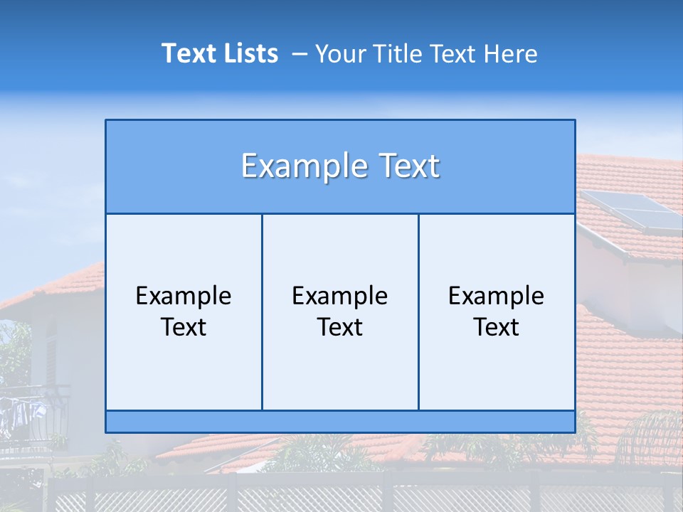 A House With A Solar Panel On The Roof PowerPoint Template